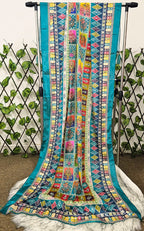 Women's Teal Green Anarkali Suit with Heavy Gold Embroidery &amp; Multi-Color Designer Dupatta | 3-Piece Festive Set