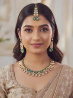 Royal Green Kundan Necklace Set