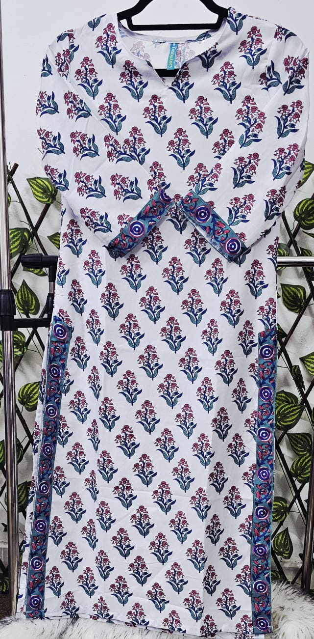 Women's Cotton Printed Kurta, Pant, and Dupatta Set | 3-Piece Ethnic Wear